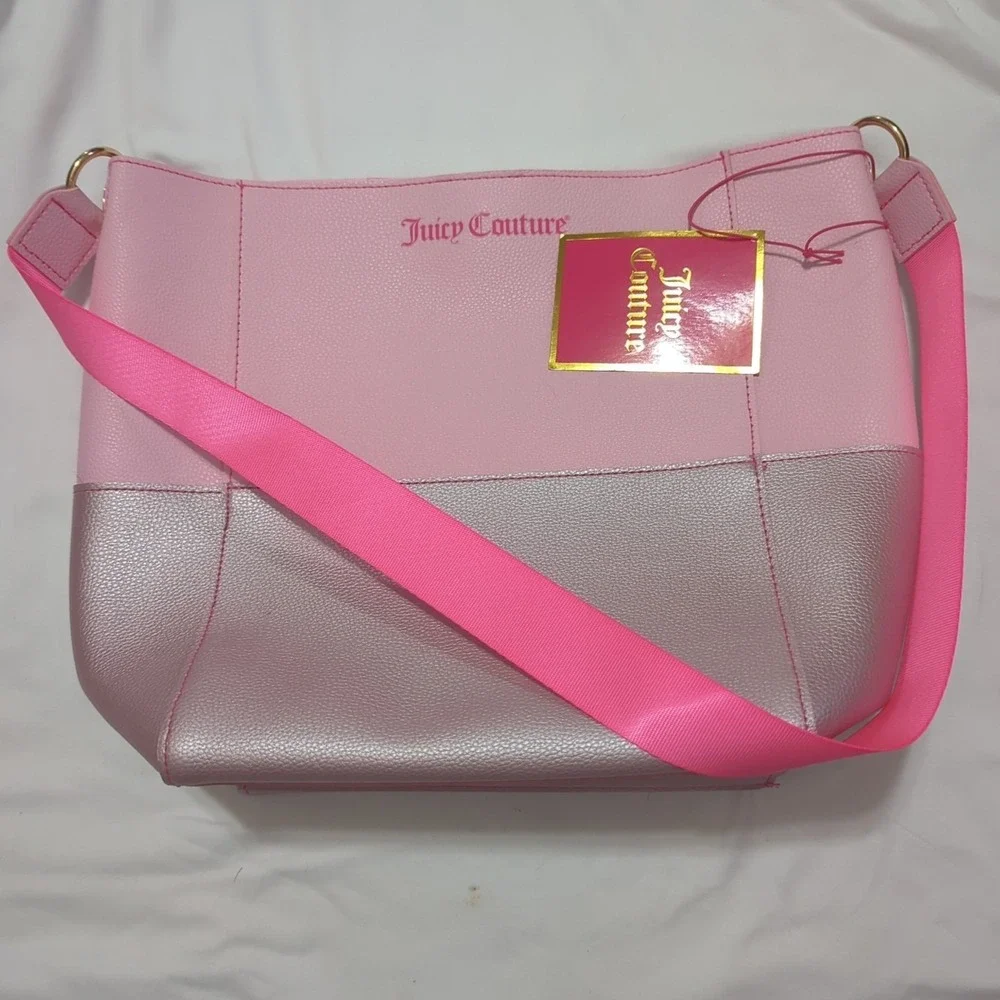 NWT Juicy Couture Medium Sized Pink Tote Bag with Shoulder Strap